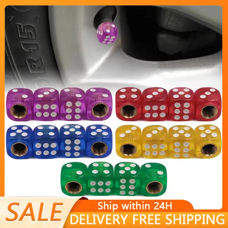 Motorcycle Valve Cover - 4 個のアルミ製車トラックバイクダイスホイールステムタイヤタイヤホイールステムエアバルブダストキャップカバー