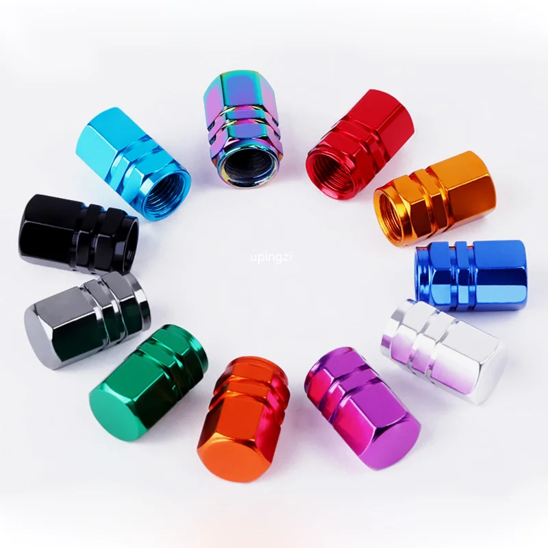Motorcycle Valve Cover - 4個入りアルミ製タイヤバルブキャップ 車用リムプラグ タイヤバルブカバー バルブステムニップルキャップ オートバイ・車用ホイールプラグ